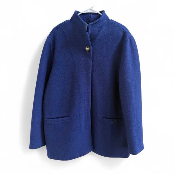 Geiger Collection Austrian Blue Boiled Wool Jacket 44 Made in Austria Vintage 12 - Picture 1 of 15